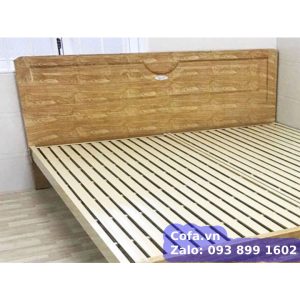 giường sắt giả gỗ