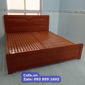 giường sắt giả gỗ đẹp