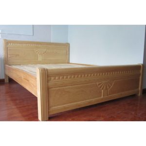 giường gỗ sồi vàng