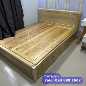 giường ngủ gỗ có ngăn kéo - Giường gỗ cao cấp Cofa 6