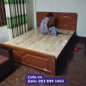 Mẫu giường sắt giả gỗ siêu bền - Giường ngủ 1m2, 1m4, 1m6, 1m8 x 2m 5